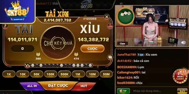 Cược cửa Tài Xỉu online SKY88